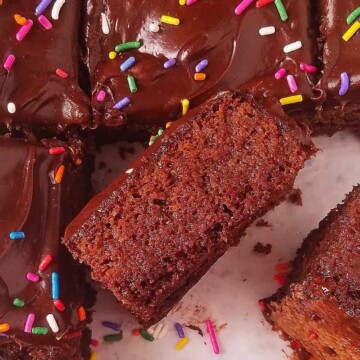 death by chocolate cake partially sliced