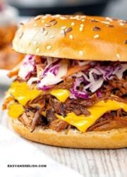A close up of a sandwich