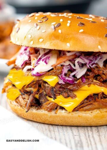 A close up of a sandwich