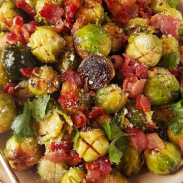 instant pot brussels sprouts in a bowl