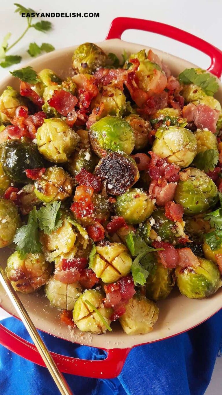 instant pot brussels sprouts in a bowl