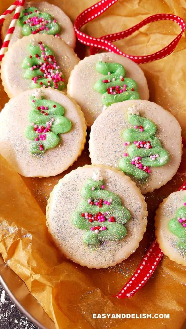 close up of coconut sugar cookies with sprinkles