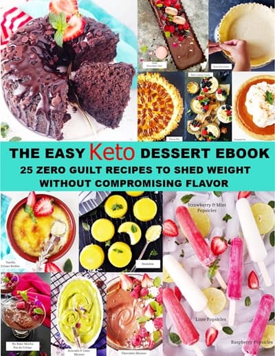 The easy keto dessert ebook cover