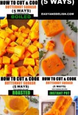 image showing how to cook butternut squash 5 different ways