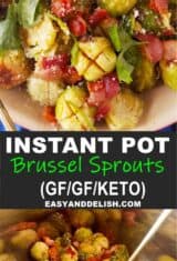 collage of Instant Pot Brussels Sprouts