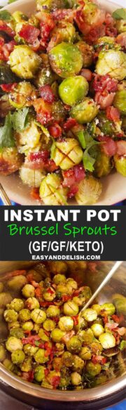 collage of Instant Pot Brussels Sprouts