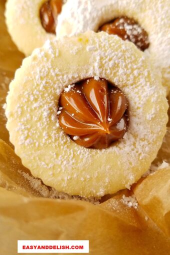 close up of Argentinian alfajores