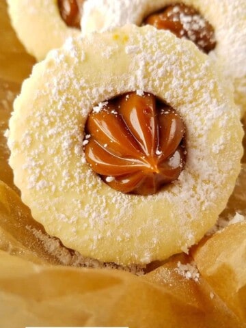 close up of Argentinian alfajores