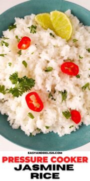 CLOSE UP OF JASMINE RICE INA BOWL