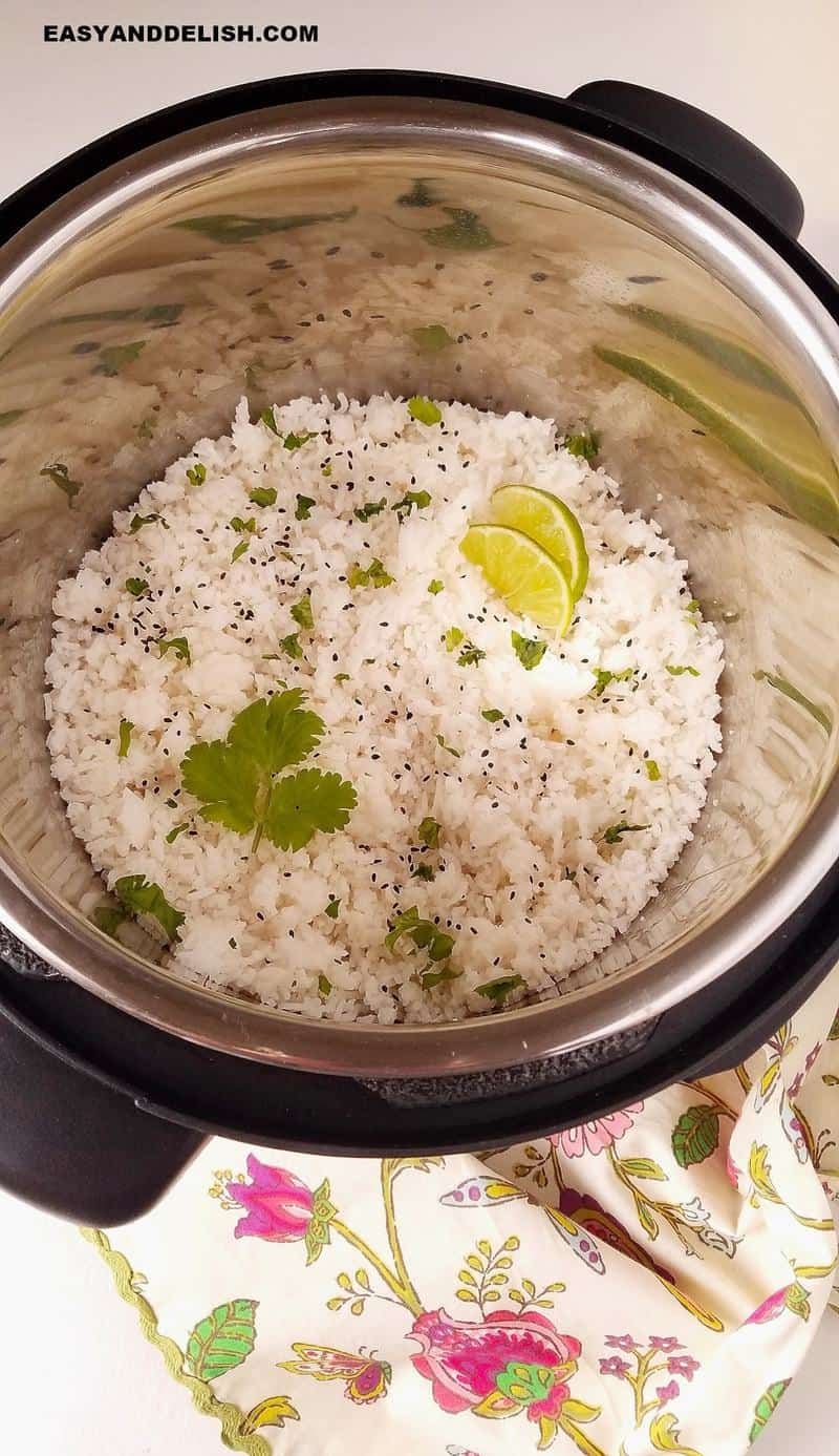 cooked basmati rice in the instant pot