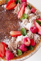 close up de torta brownie