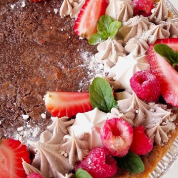 close up de torta brownie
