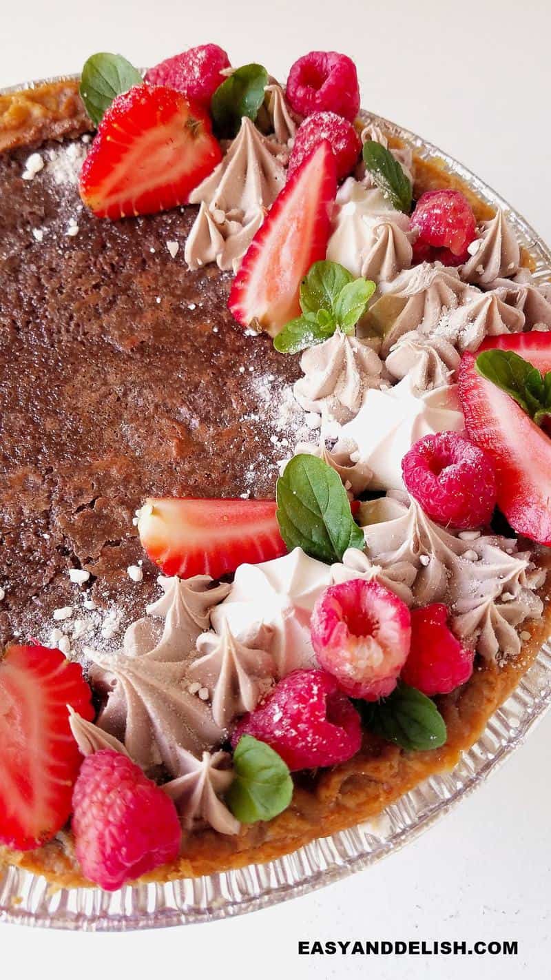 close up de torta brownie
