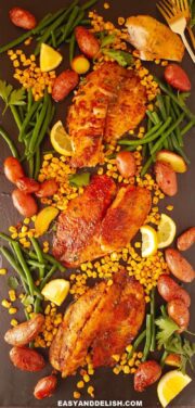 air fryer tilapia fillets with vegetables