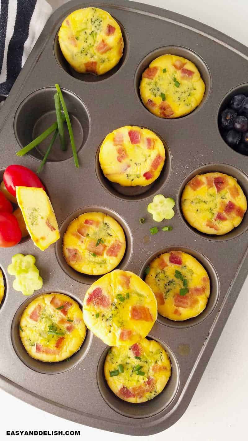 egg muffins in a muffin tin