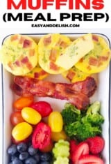 lunch box with keto egg muffins