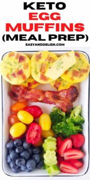lunch box with keto egg muffins