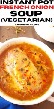 close up of the onion soup