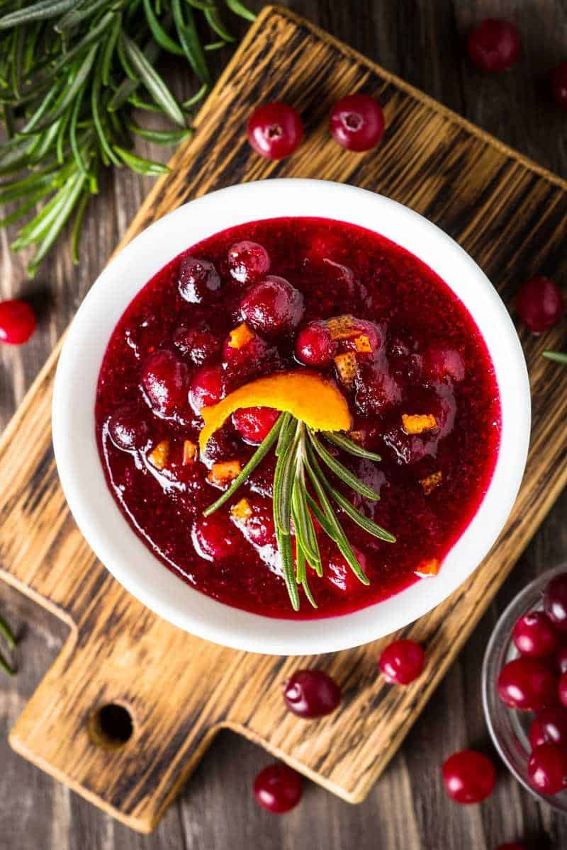 low carb holiday side in a bowl with herbs and orange peel