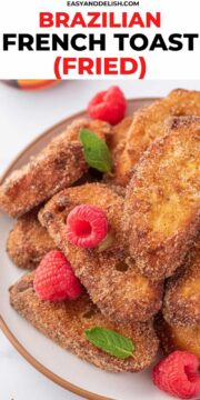 close up of rabanadas (Brazilian french toast)