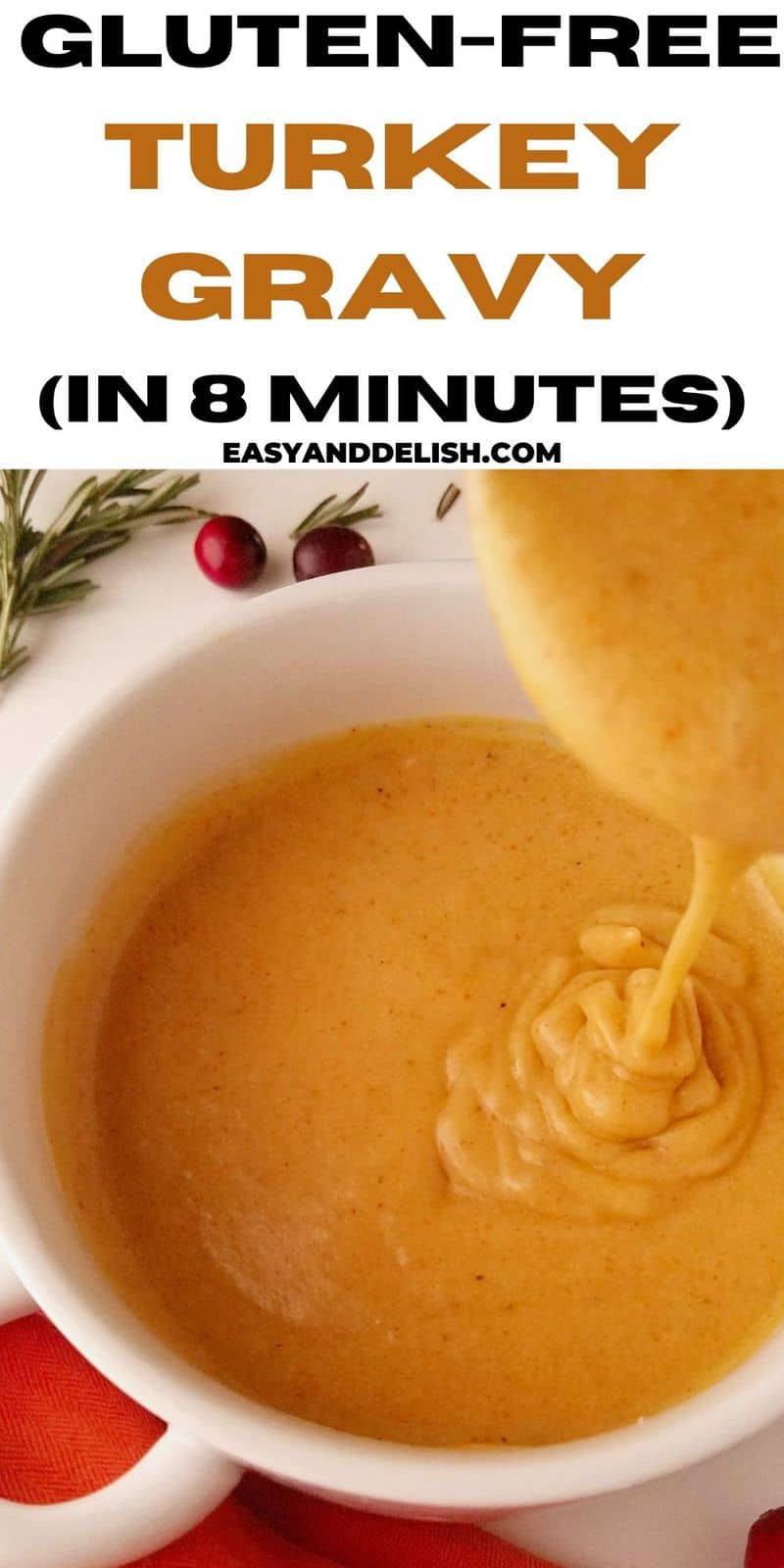 GlutenFree Turkey Gravy (DairyFree) Easy and Delish