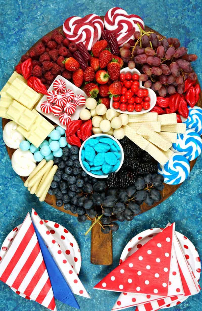 dessert platter decorated for the fourth of july