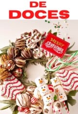 close up de tábua de doces decorada para o natal