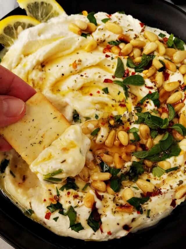 MARCH MADNESS WHIPPED FETA DIP (SO CREAMY) STORY - Easy and Delish