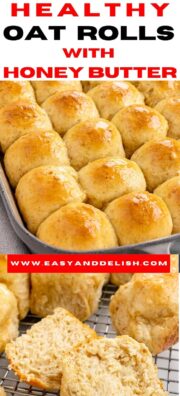 two image collage of oat rolls