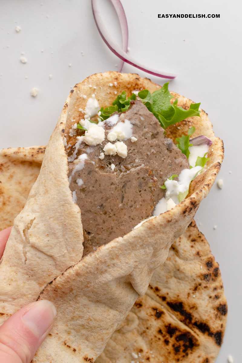 churrasco grego no pão pita