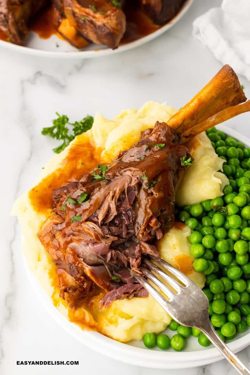 Braised Lamb Shanks (Slow Cooker) - Easy and Delish