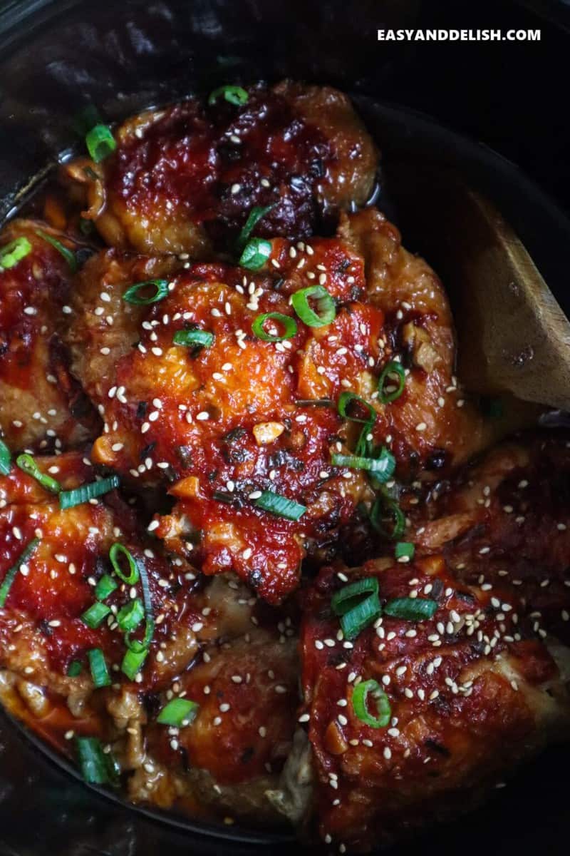 Slow Cooker Chicken Thighs - Easy and Delish