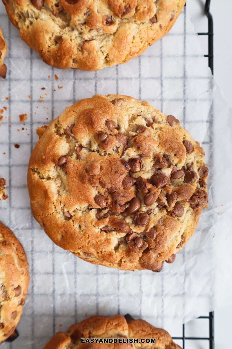 close up of a big copycat Levain Bakery cookie.