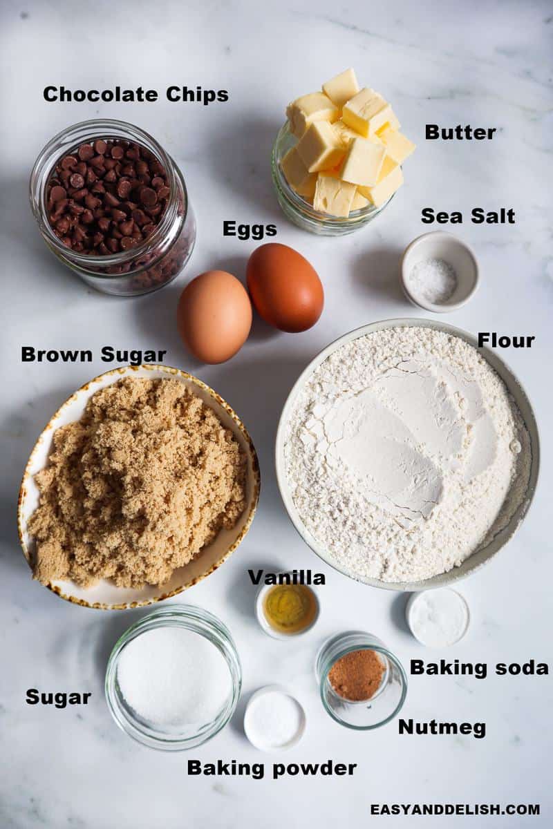 Ingredients on a surface.