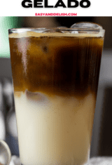 close up de café latte gelado em um copo