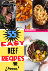 image collage of some easy dinner ideas