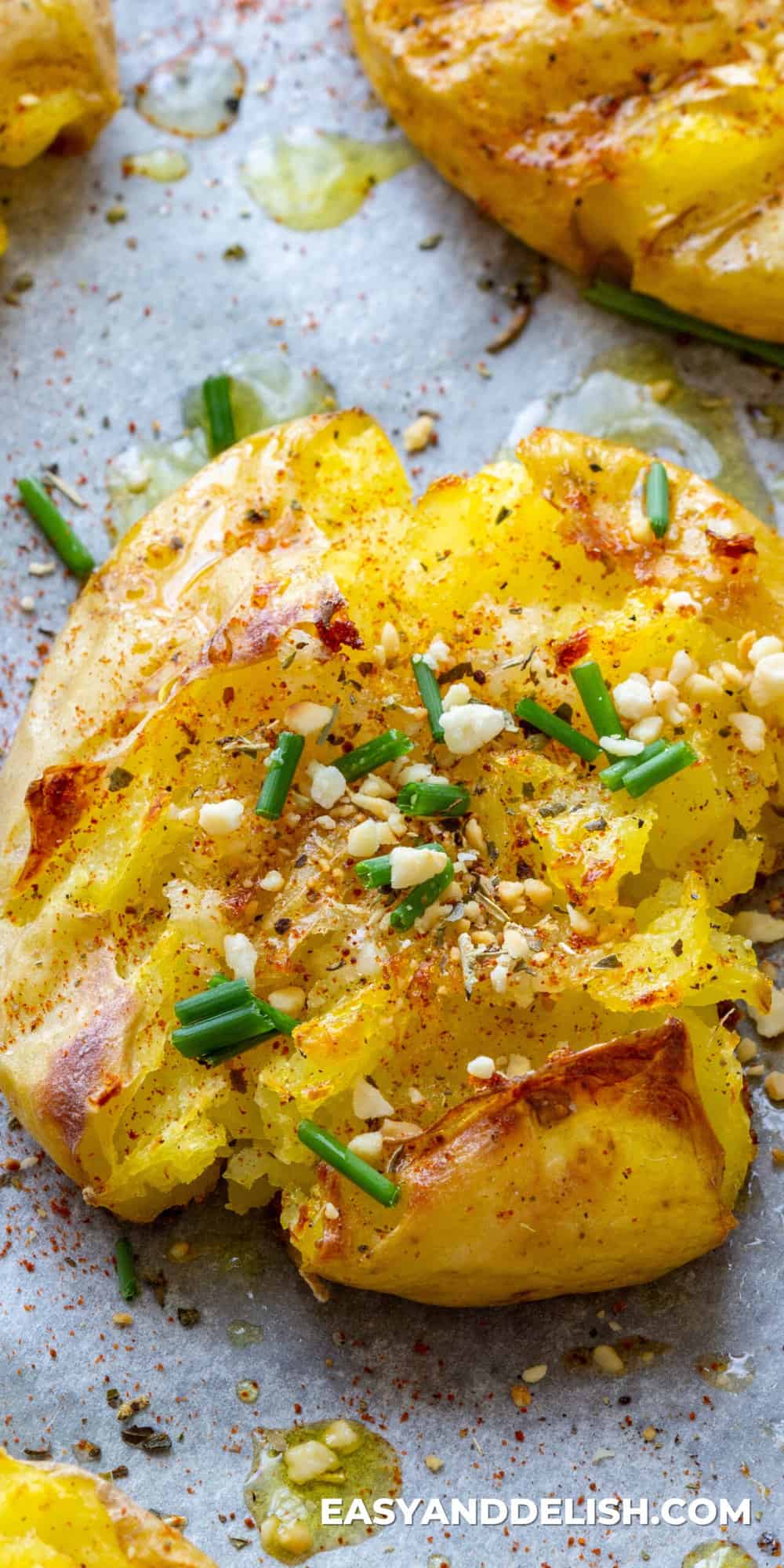 Air Fryer Smashed Potatoes - Savory Thoughts