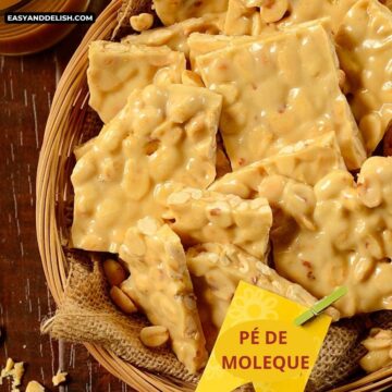 doces pé de moleque em uma cesta