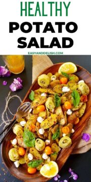 close up of healthy potato salad