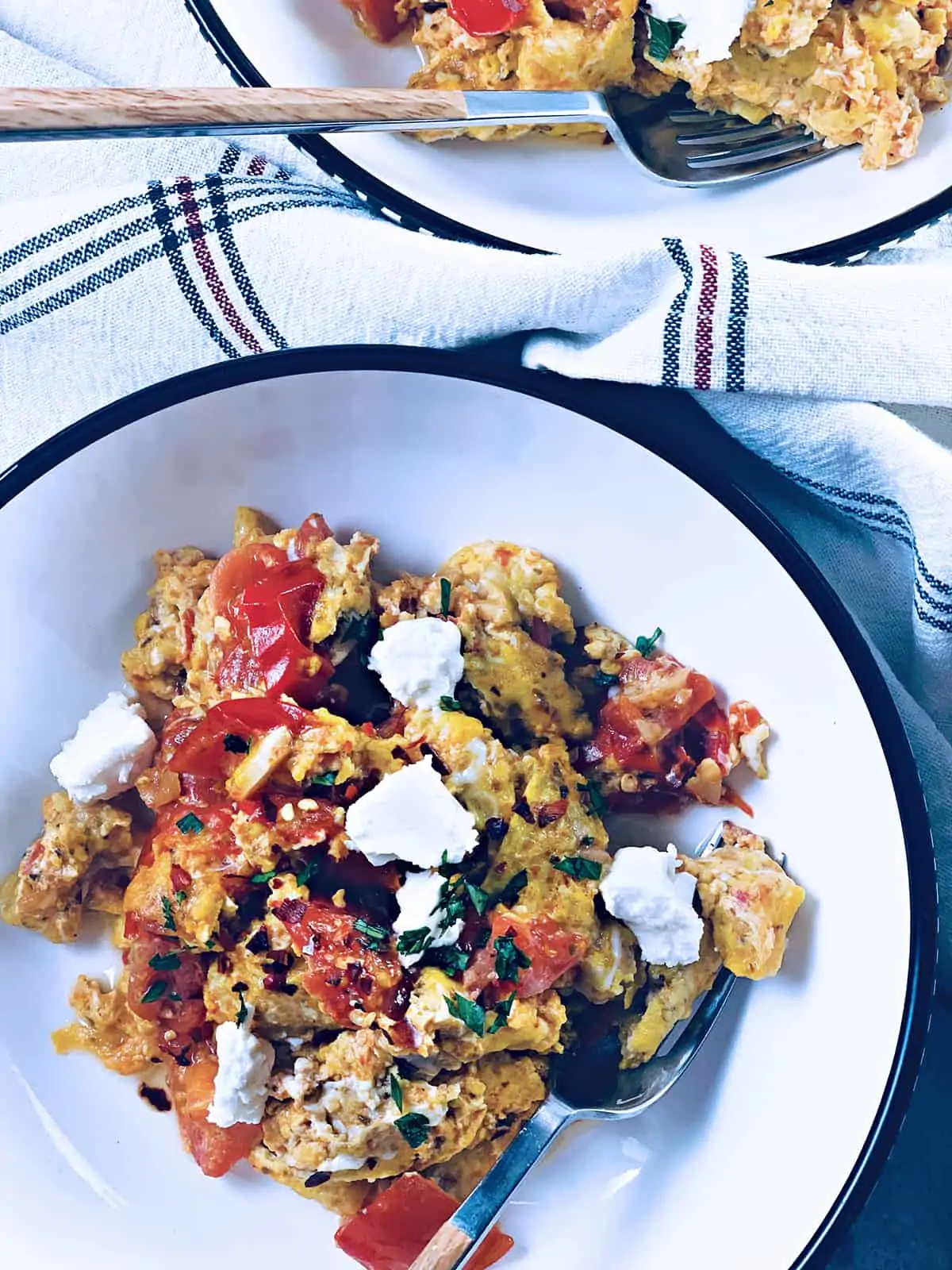 greek eggs in a plate