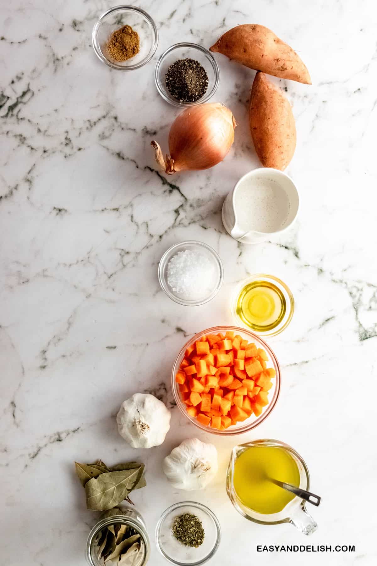 ingredients on a table