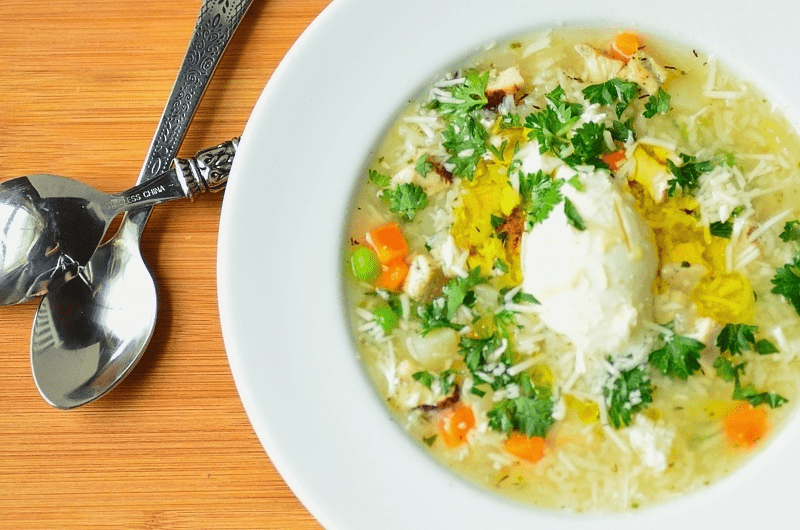 Chicken and rice soup (canja de galinha) is a Brazilian healing soup made with simple ingredients in 30 minutes. It is one of those one-pot, comforting easy dinner ideas you will want to make again and again.