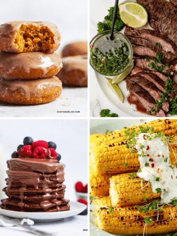 photo collage showing four out of more than 800 food recipes