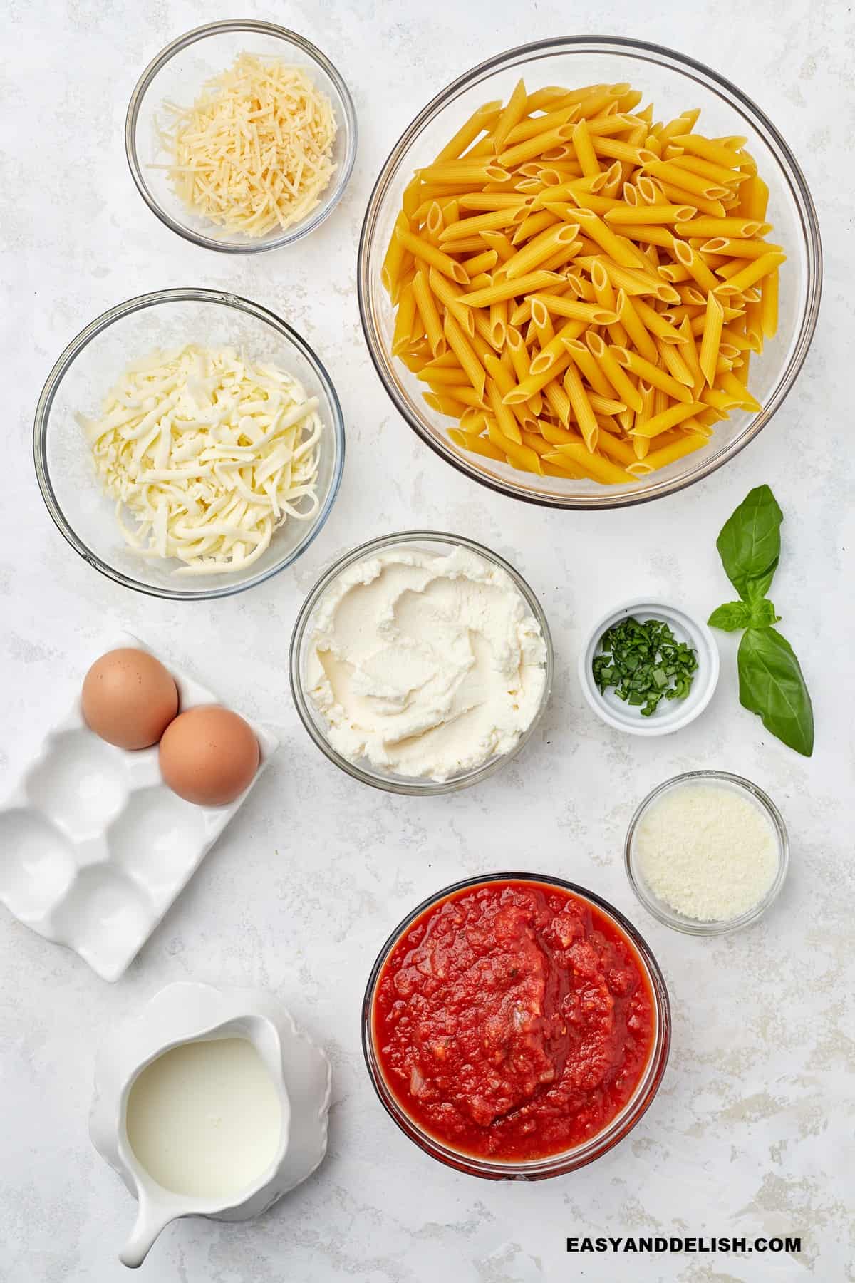 recipe ingredients on a table.