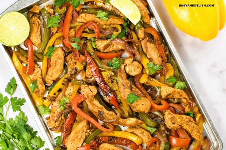 Keto Chicken Fajitas (Skillet or Sheet Pan) Easy and Delish
