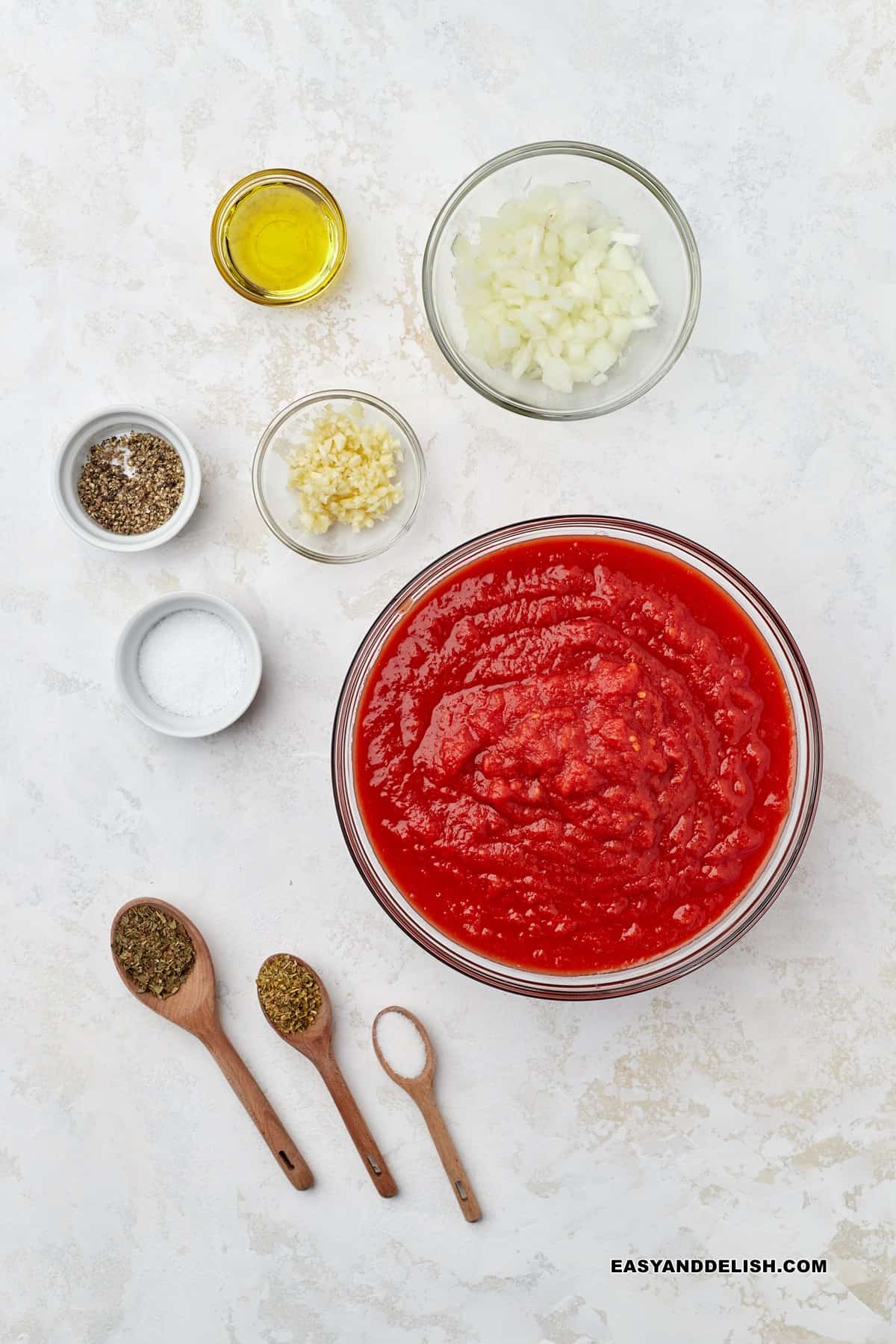 ingredients on a table