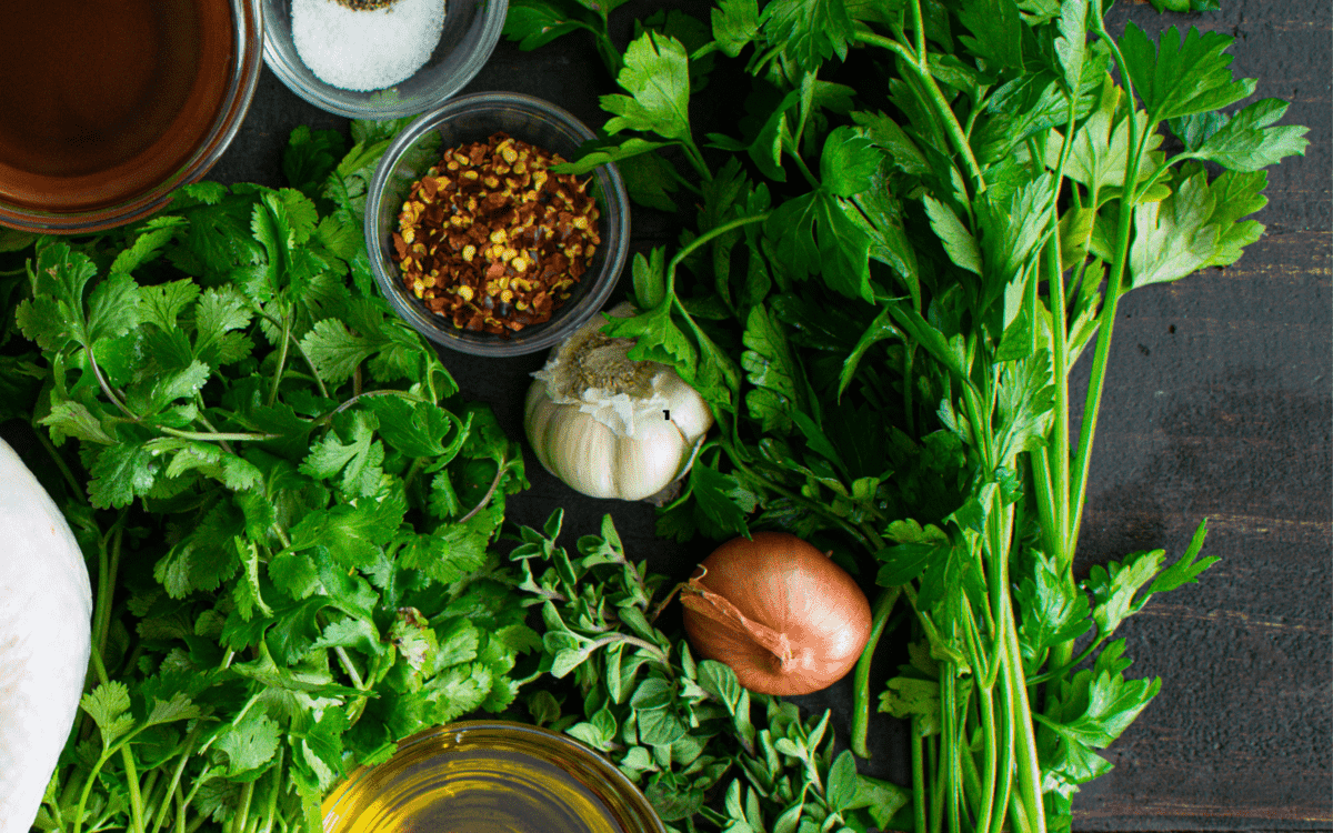 condiment ingredients on a table.