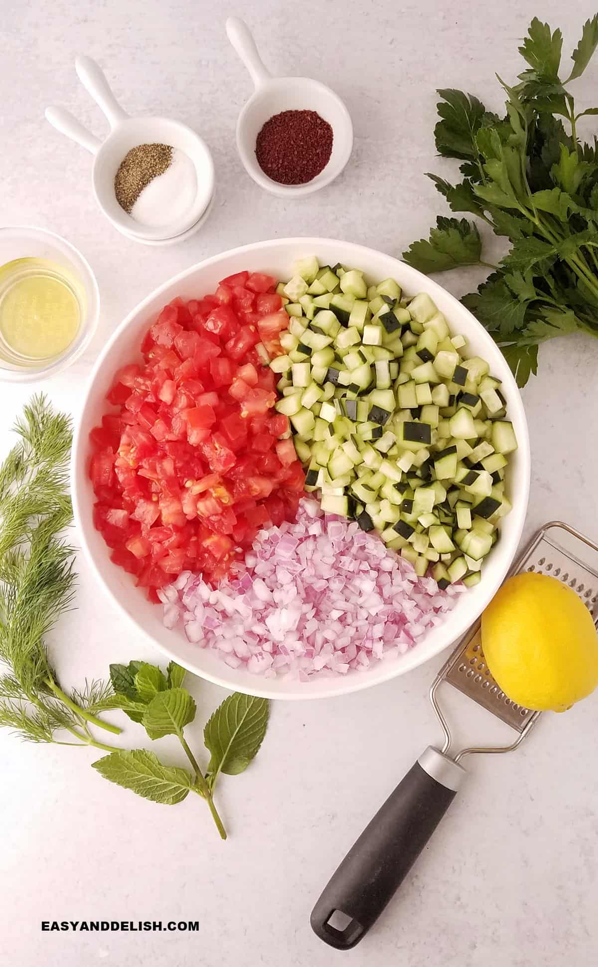 recipe ingredients on a table.