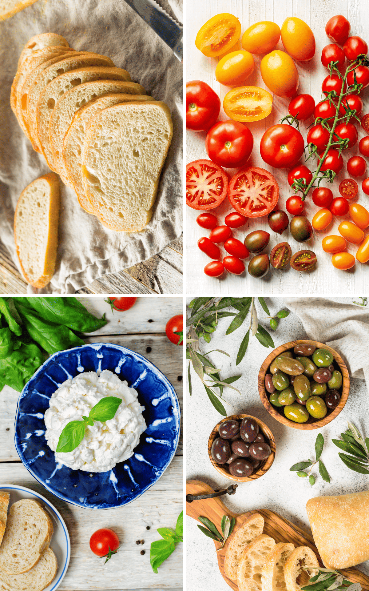 recipe ingredeints in an imagge collage.