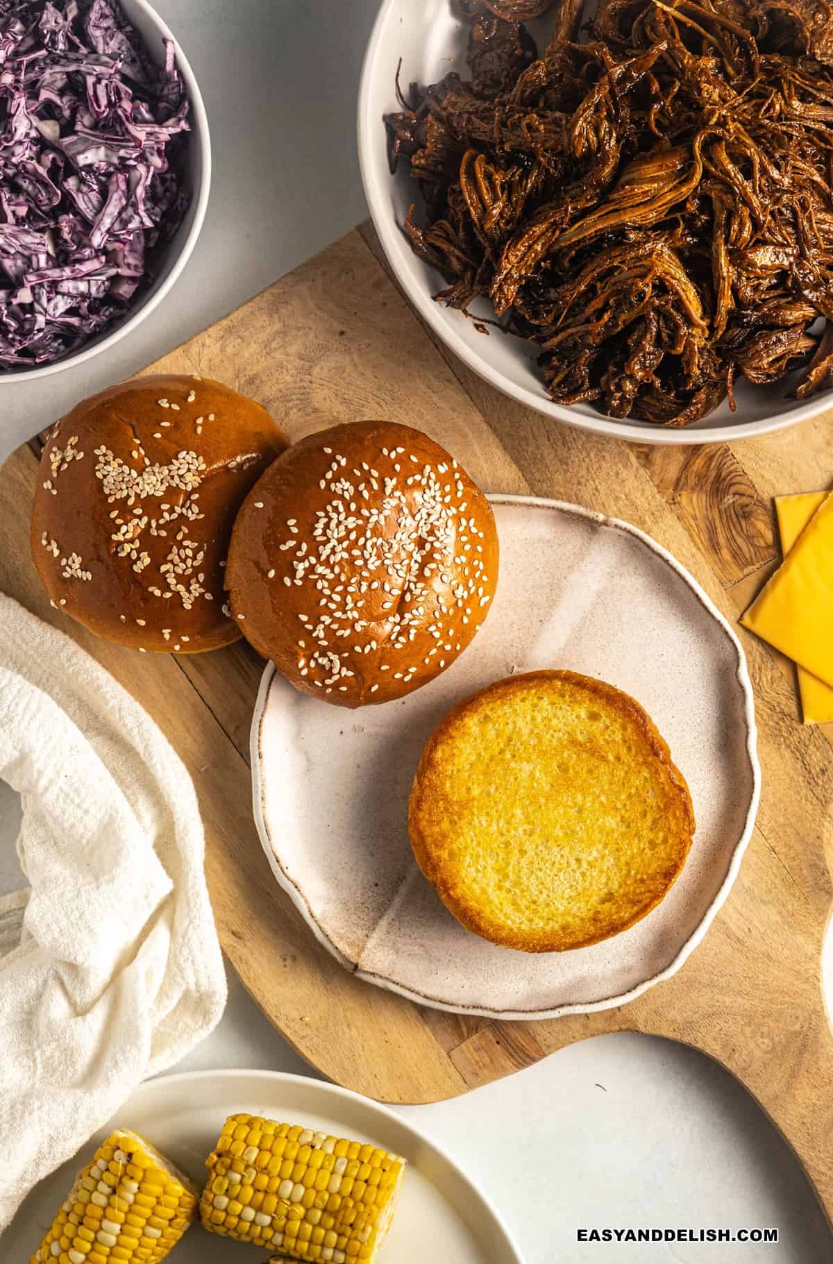 ingredients of the recipe on a table.